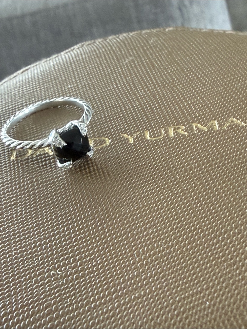 Dave Yurman 7mm chatelaine w diamonds S6 black onyx